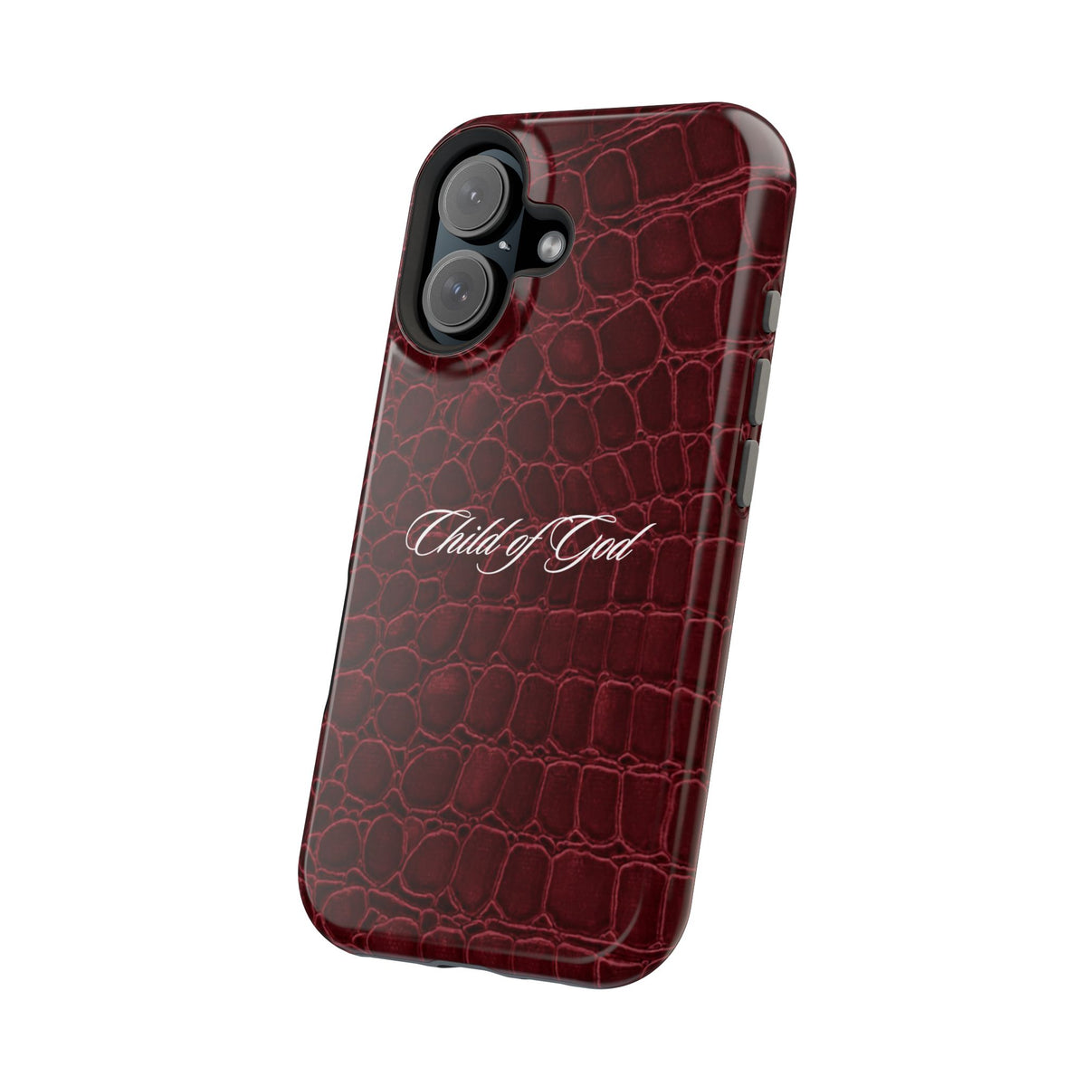 Child of God Burgundy Croc MagSafe Phone Case