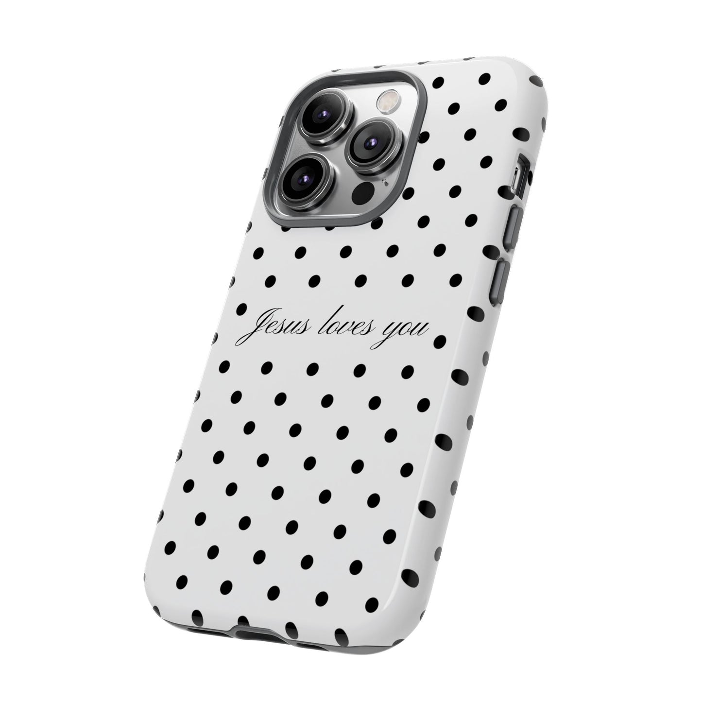 Jesus loves you Polka Dot Phone Case