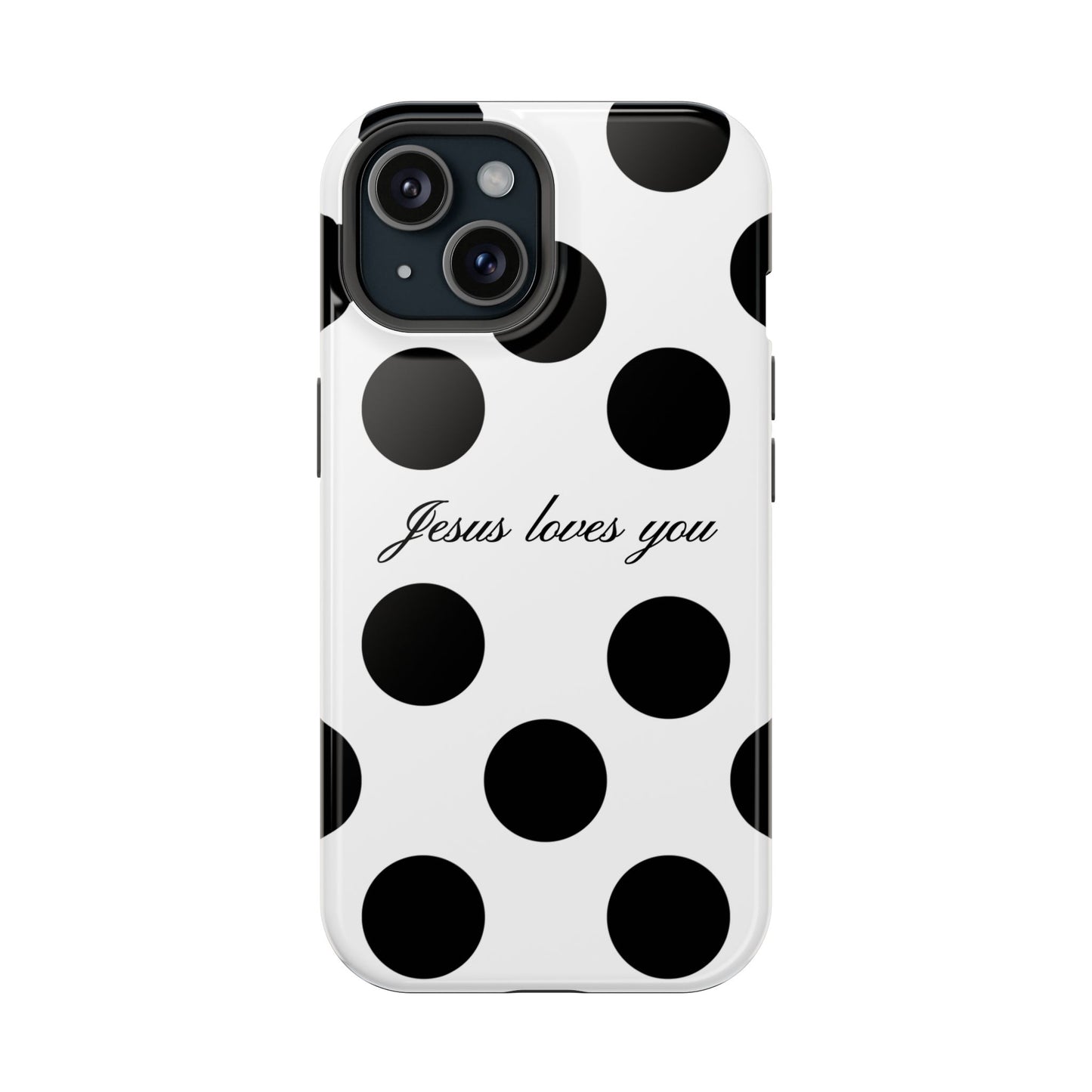 Jesus Loves You Macro Polka Dot Phone Case MagSafe
