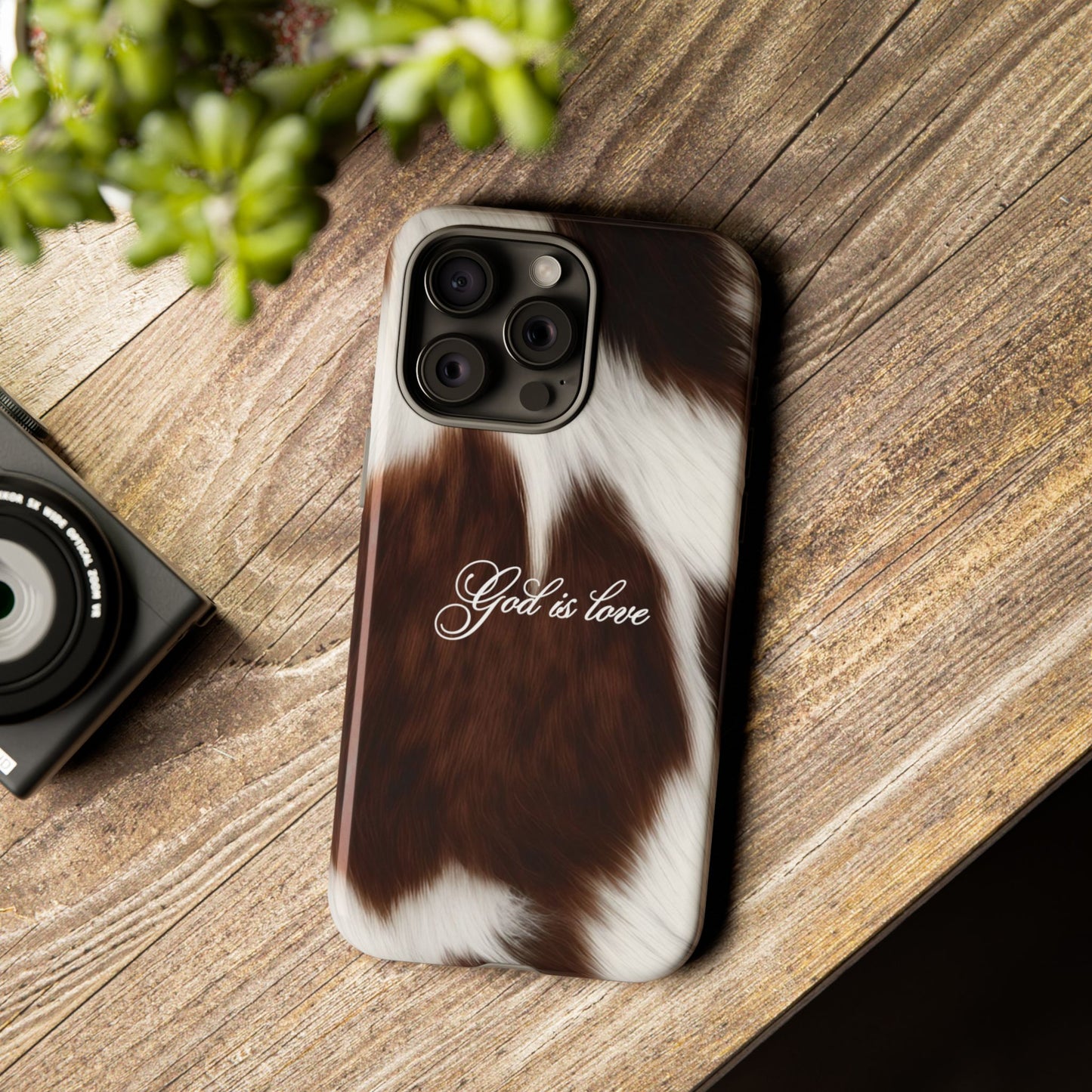 God is love Cow phone case