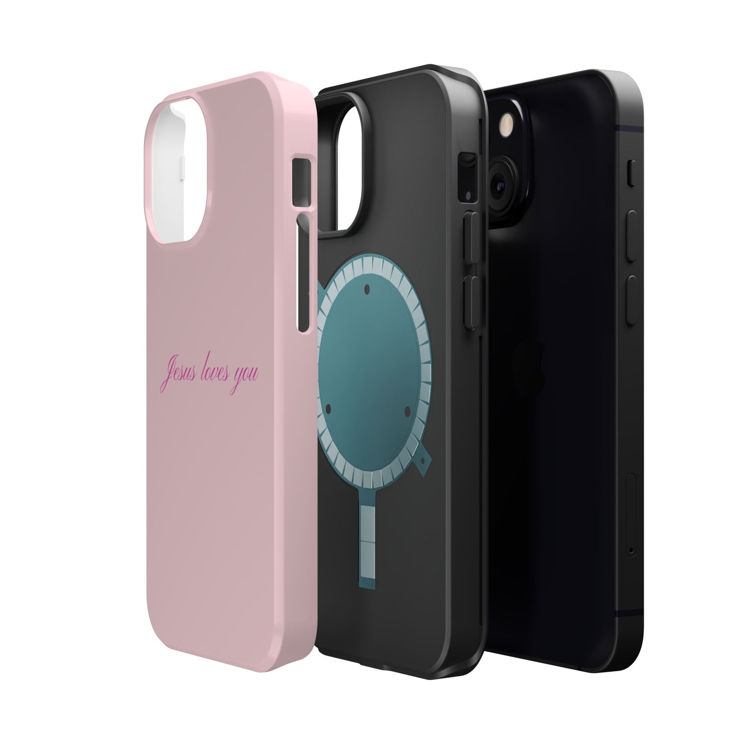 Jesus loves you Baby Pink Phone Case MagSafe