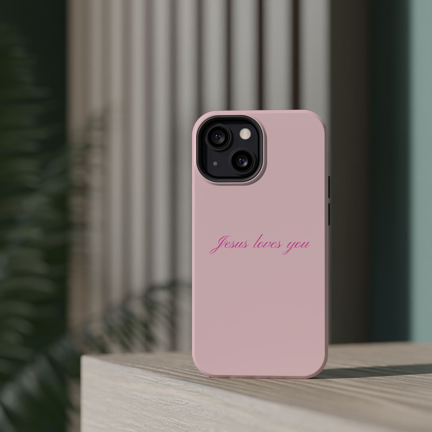 Jesus loves you Baby Pink Phone Case MagSafe