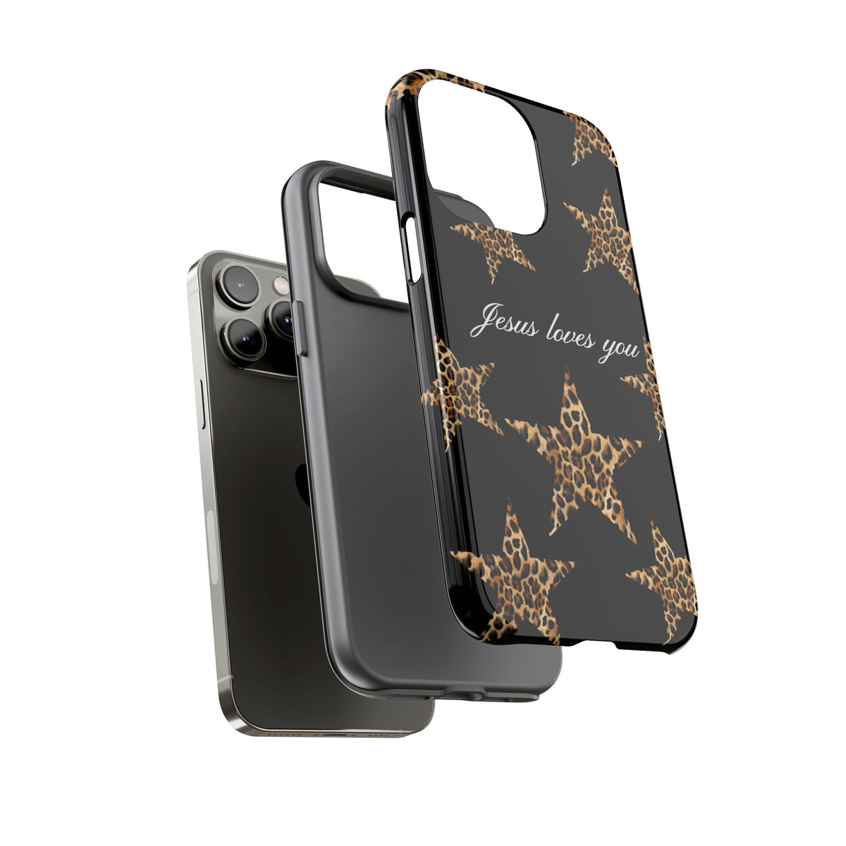 Jesus loves you Leopard Star phone case