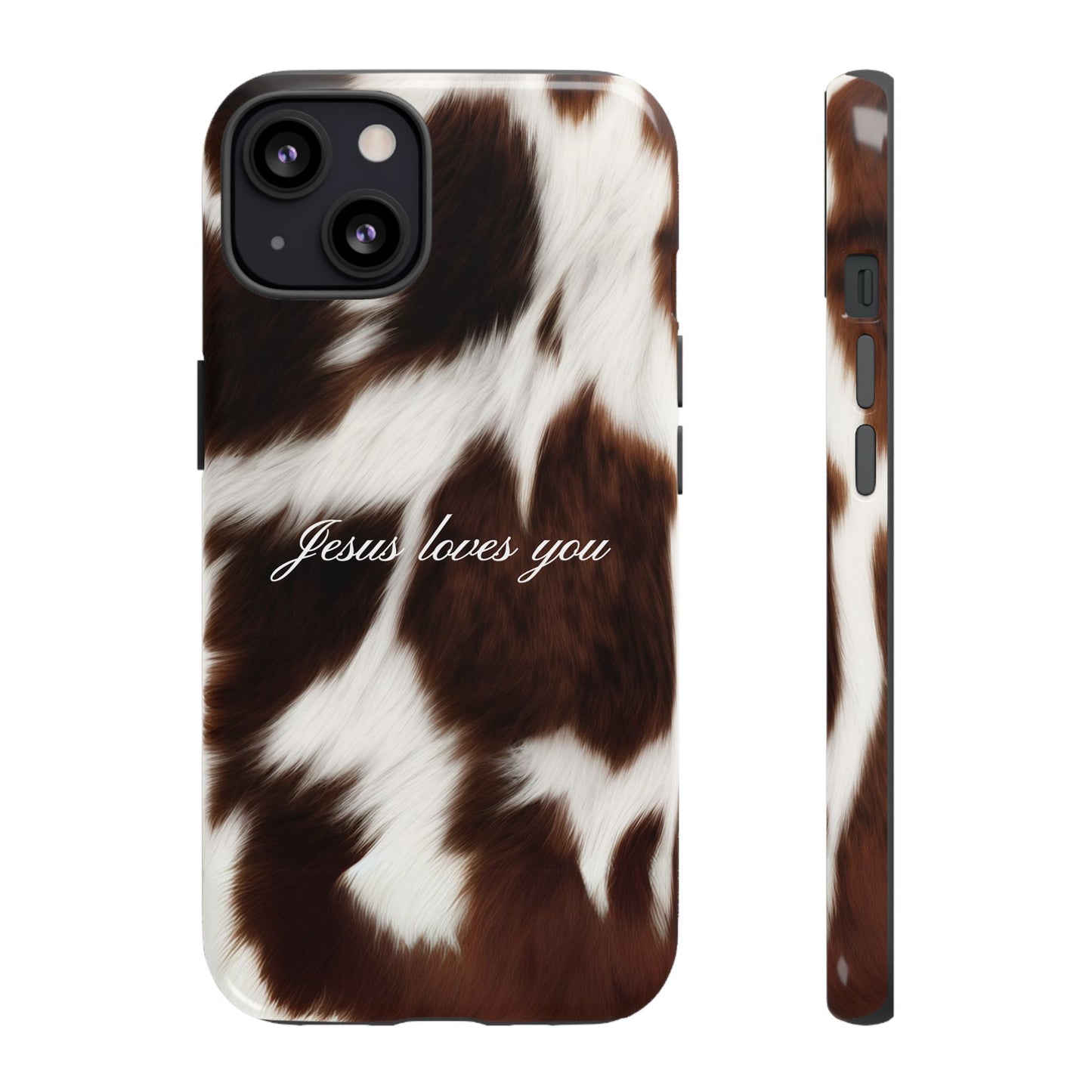 Jesus loves you Cow Phone Case
