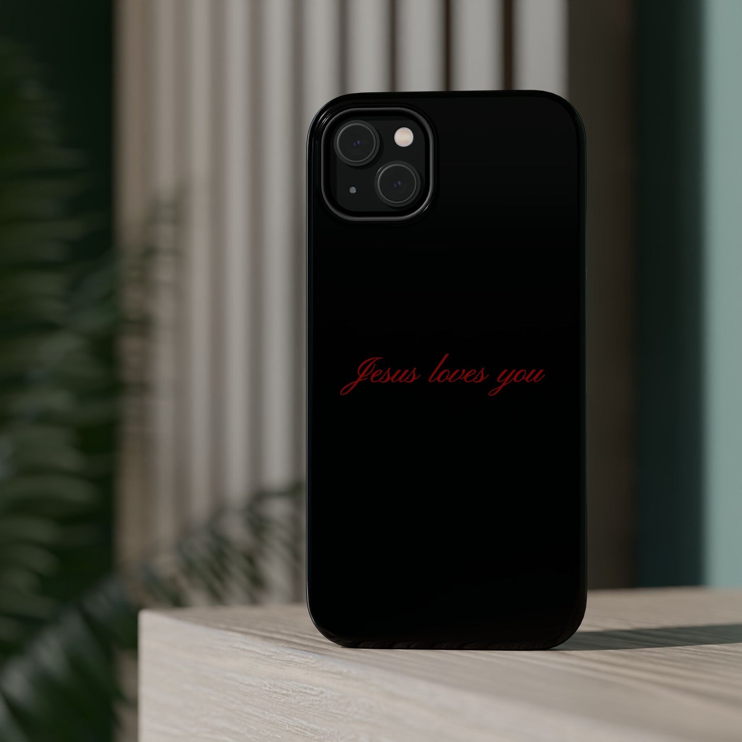 Jesus loves you Black MagSafe Phone Case
