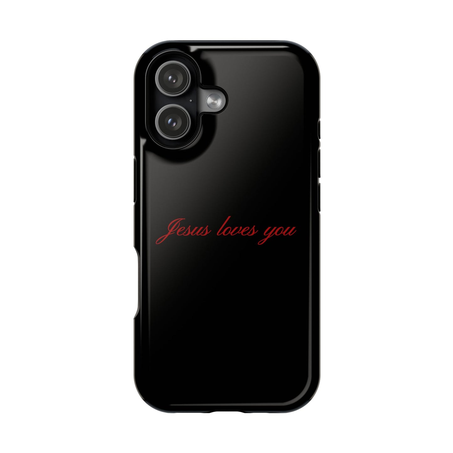 Jesus loves you Black MagSafe Phone Case
