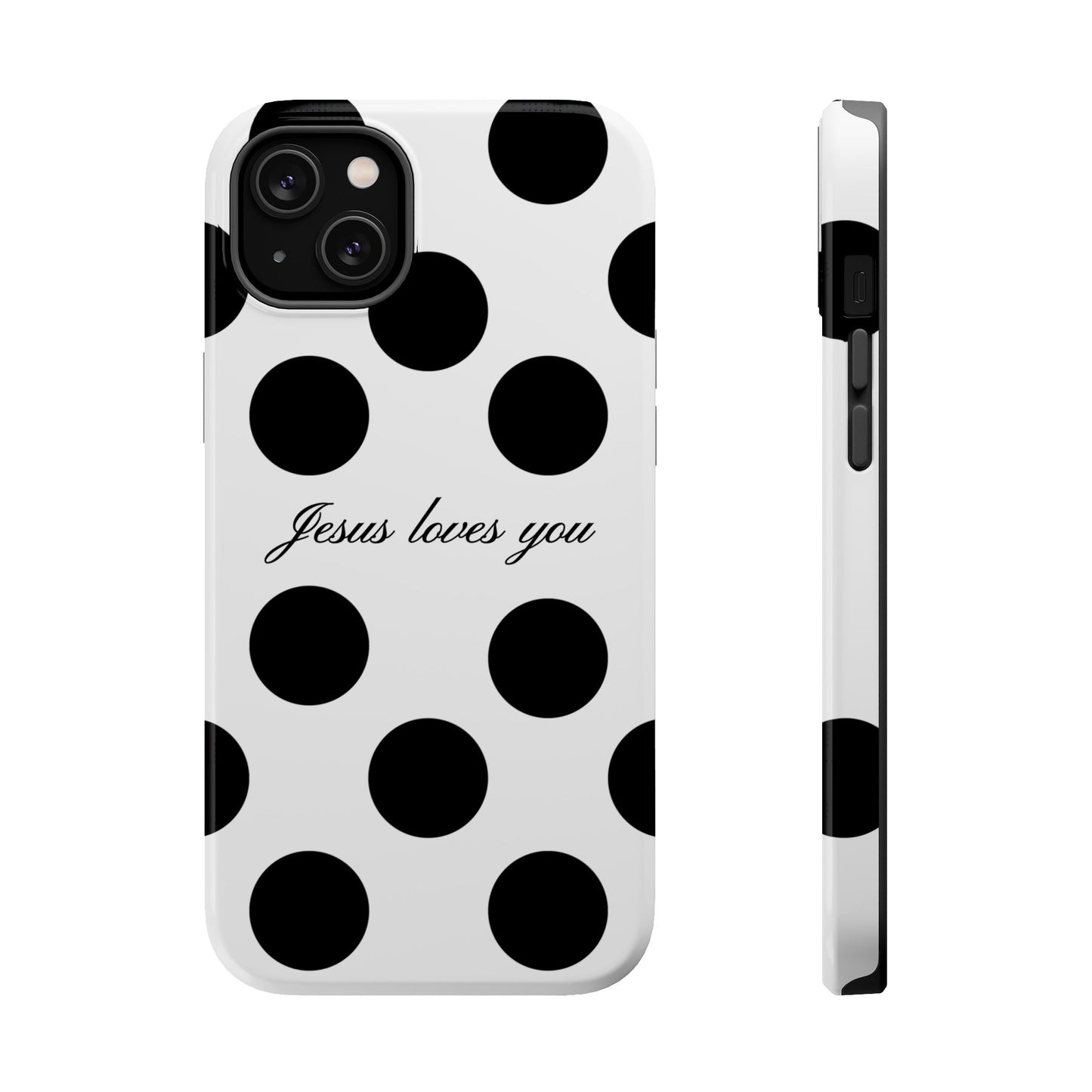 Jesus Loves You Macro Polka Dot Phone Case MagSafe