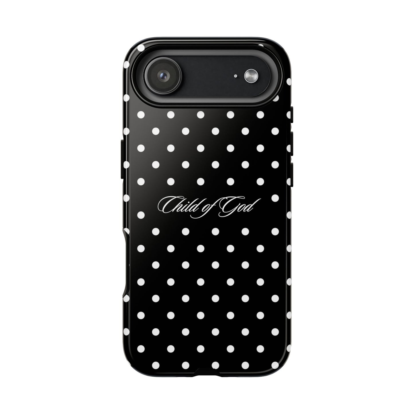 Child of God Black Polka Dot Phone Case