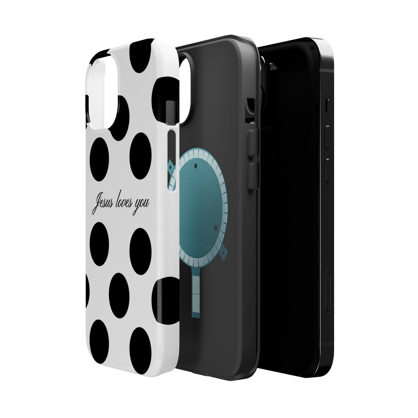 Jesus Loves You Macro Polka Dot Phone Case MagSafe