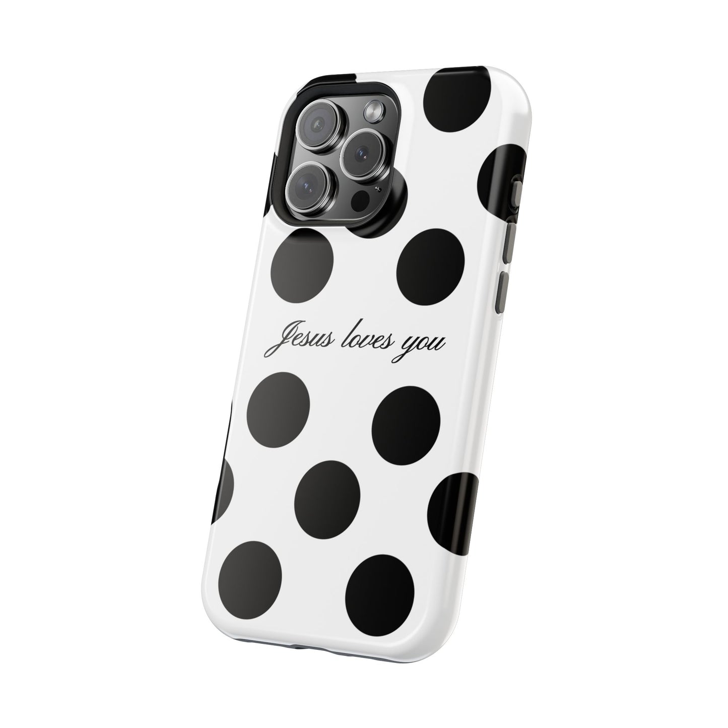 Jesus Loves You Macro Polka Dot Phone Case MagSafe