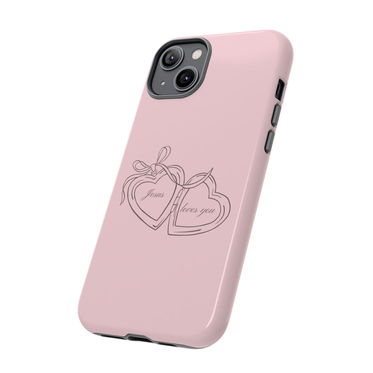 Jesus loves you Pink Locket Phone Case