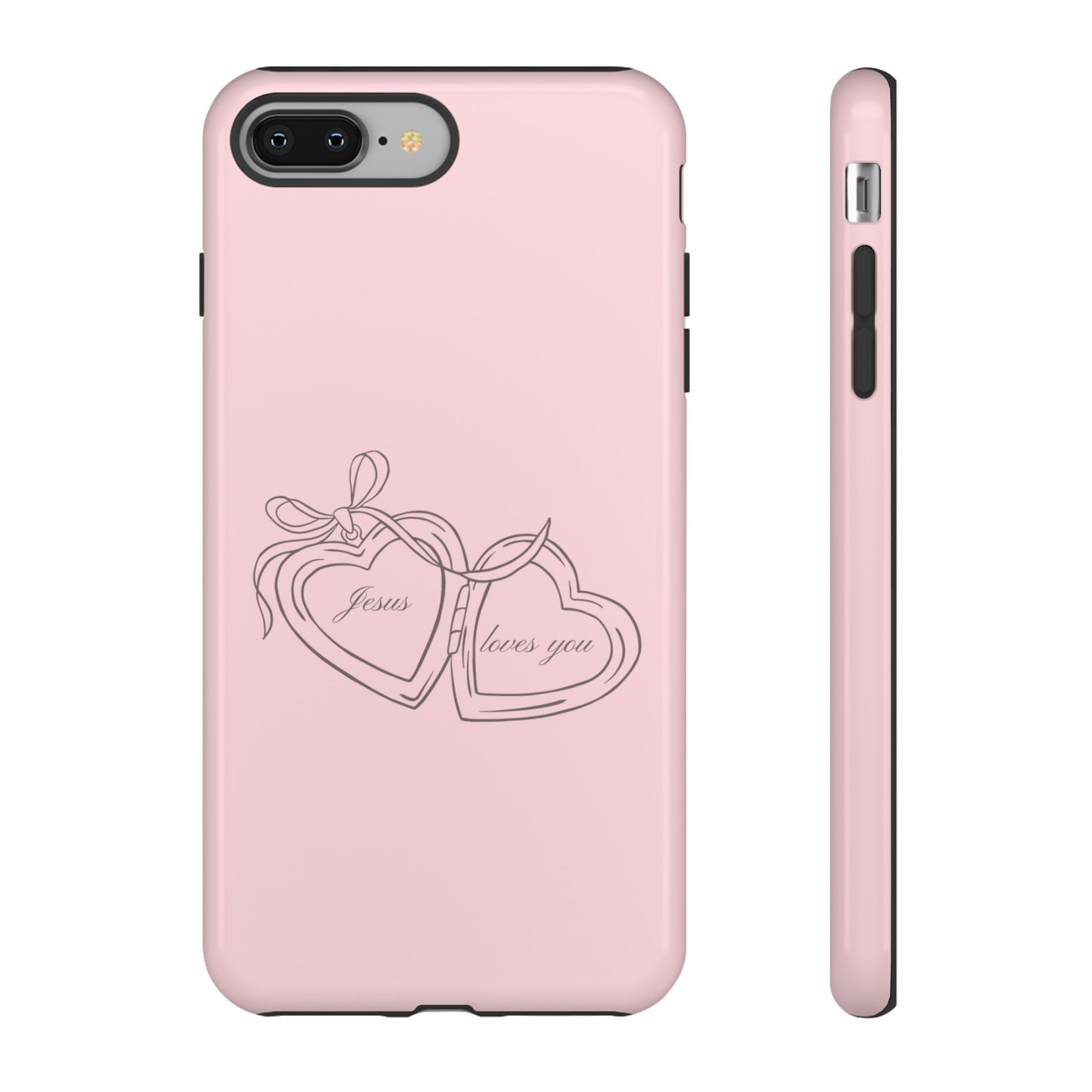 Jesus loves you Pink Locket Phone Case