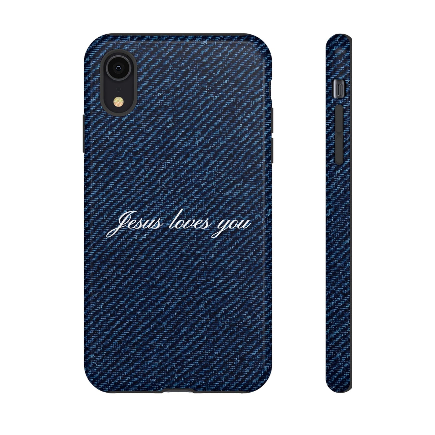 Jesus loves you Dark Denim Phone Case