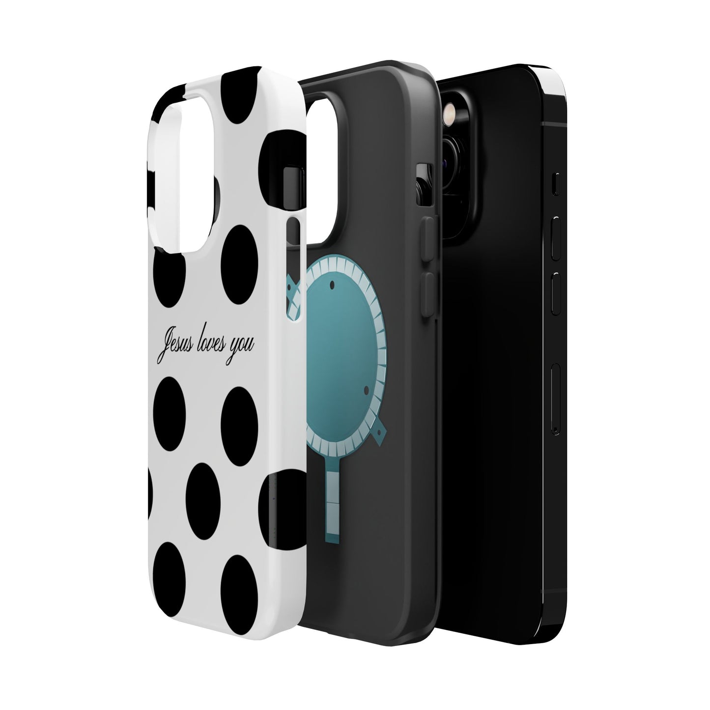 Jesus Loves You Macro Polka Dot Phone Case MagSafe