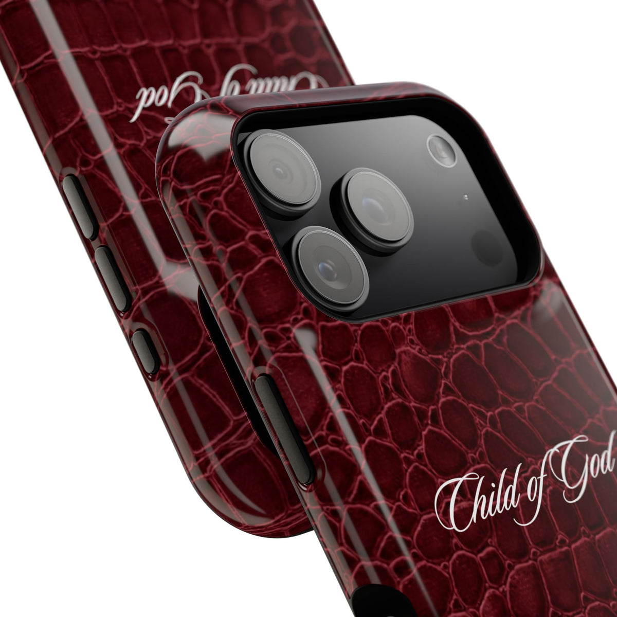 Child of God Burgundy Croc MagSafe Phone Case