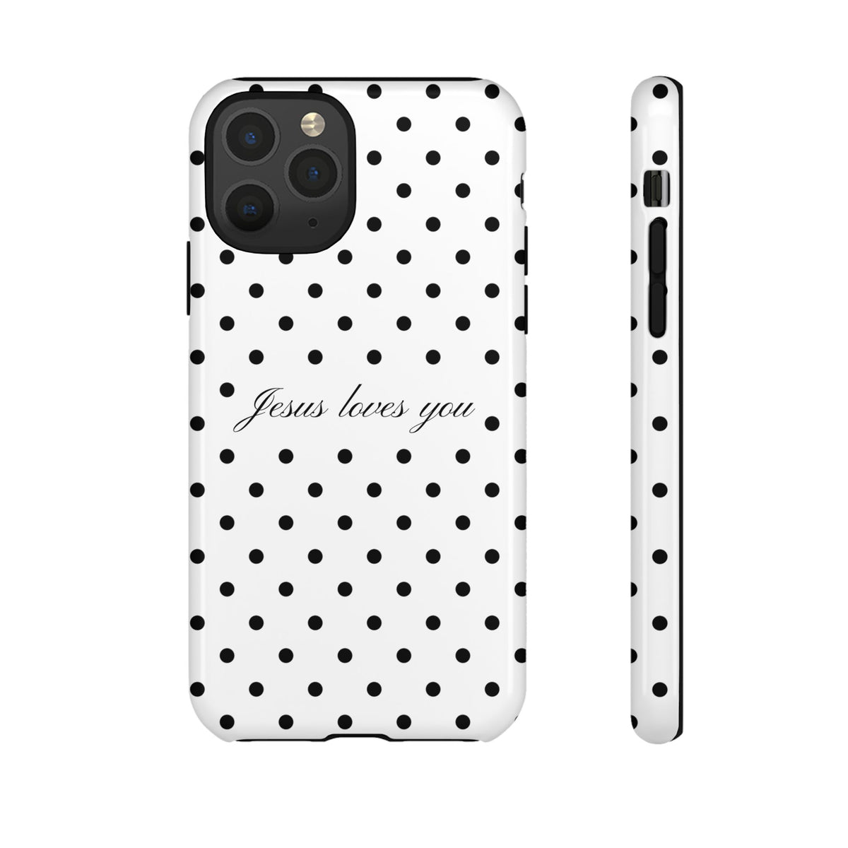 Jesus loves you Polka Dot Phone Case