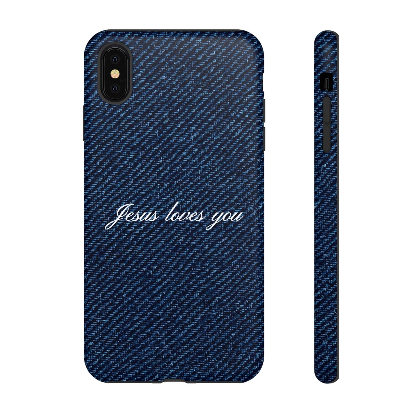 Jesus loves you Dark Denim Phone Case