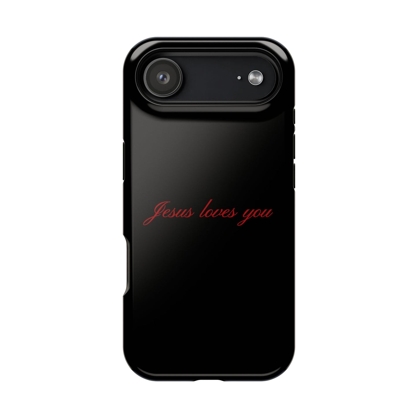 Jesus loves you Black MagSafe Phone Case