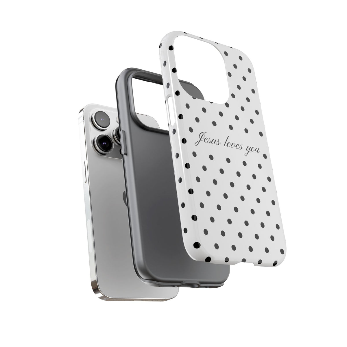 Jesus loves you Polka Dot Phone Case