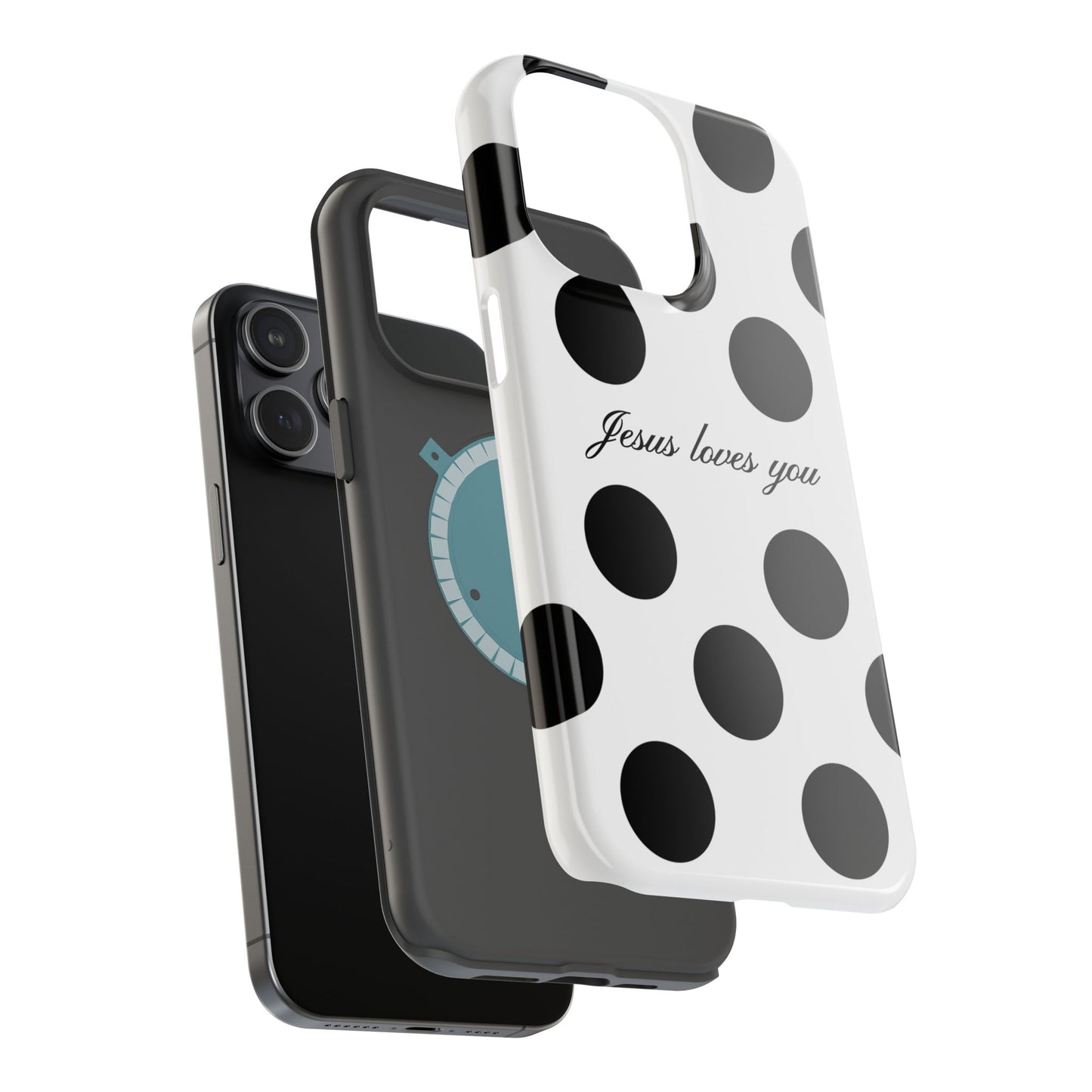 Jesus Loves You Macro Polka Dot Phone Case MagSafe