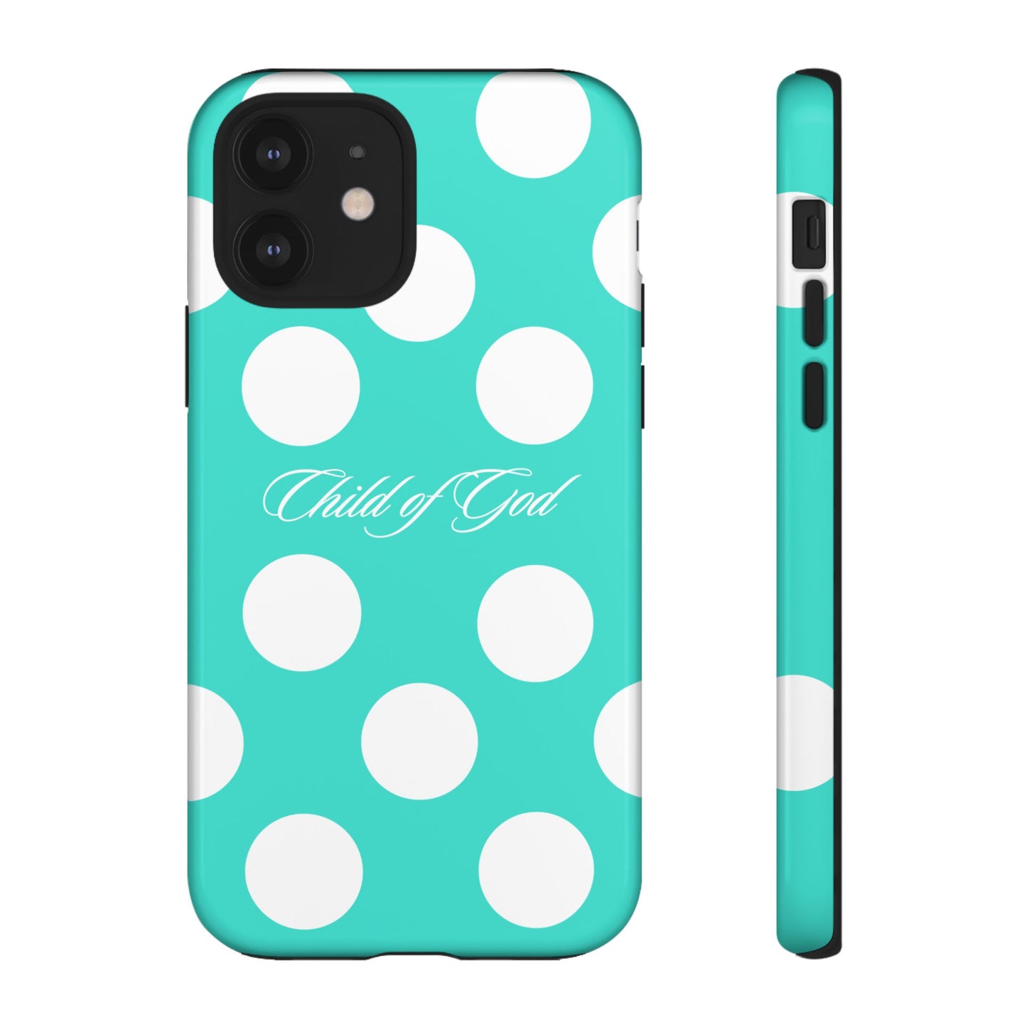 Child of God Turquoise Polka Dot Phone Case