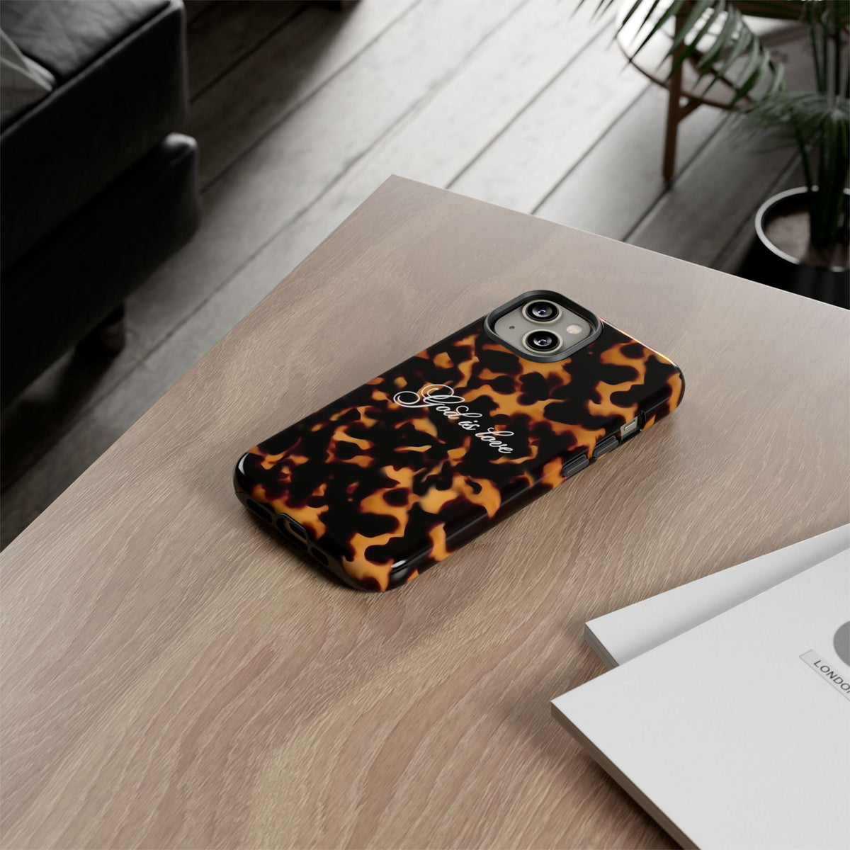 God is love Tortoise shell phone case