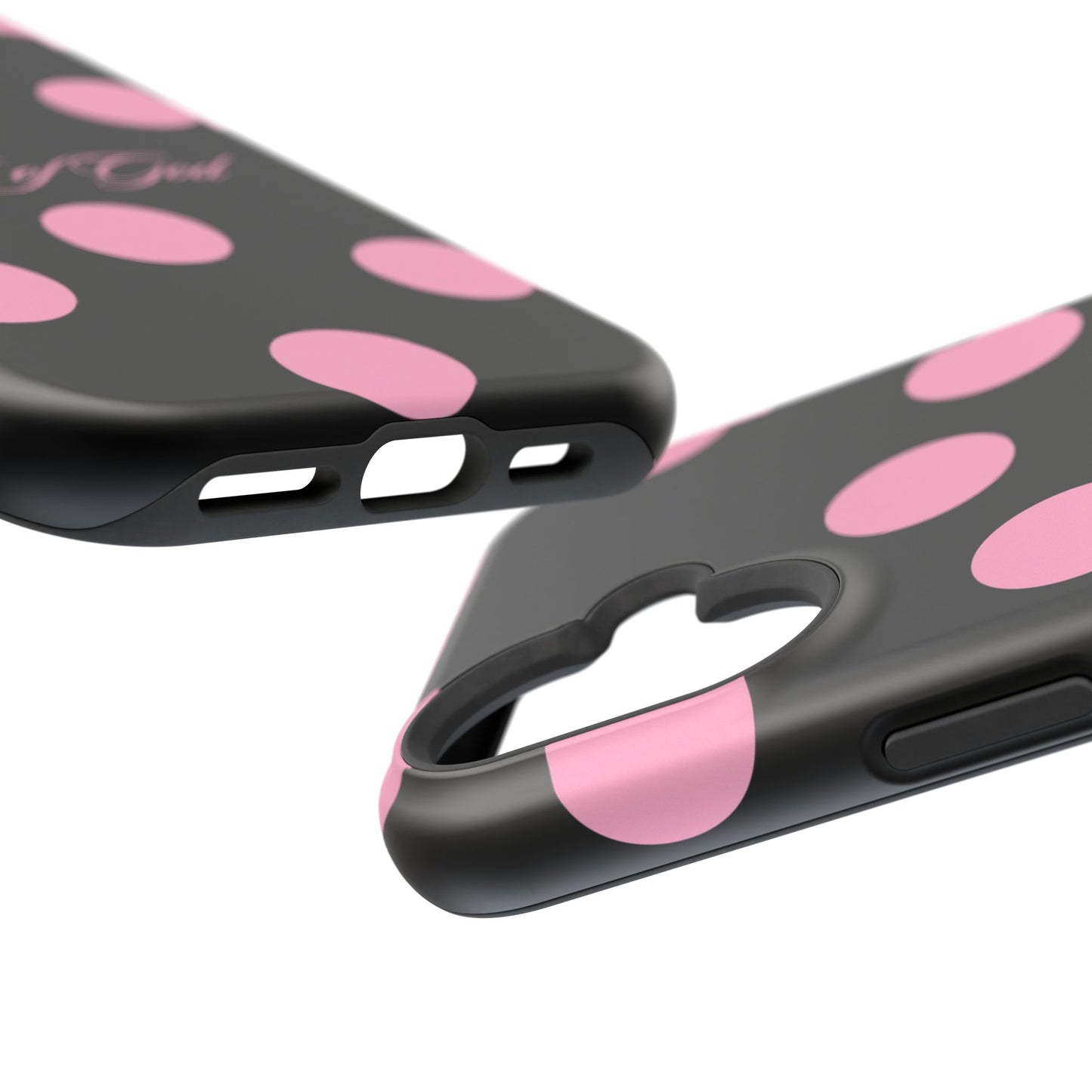 Child of God Pink and Black Polka Dot MagSafe Phone Case