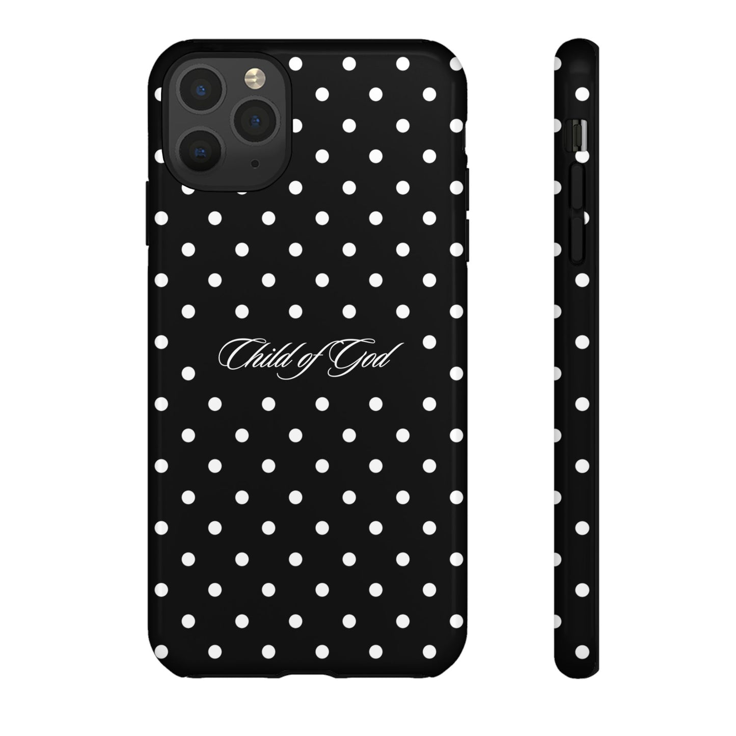 Child of God Black Polka Dot Phone Case