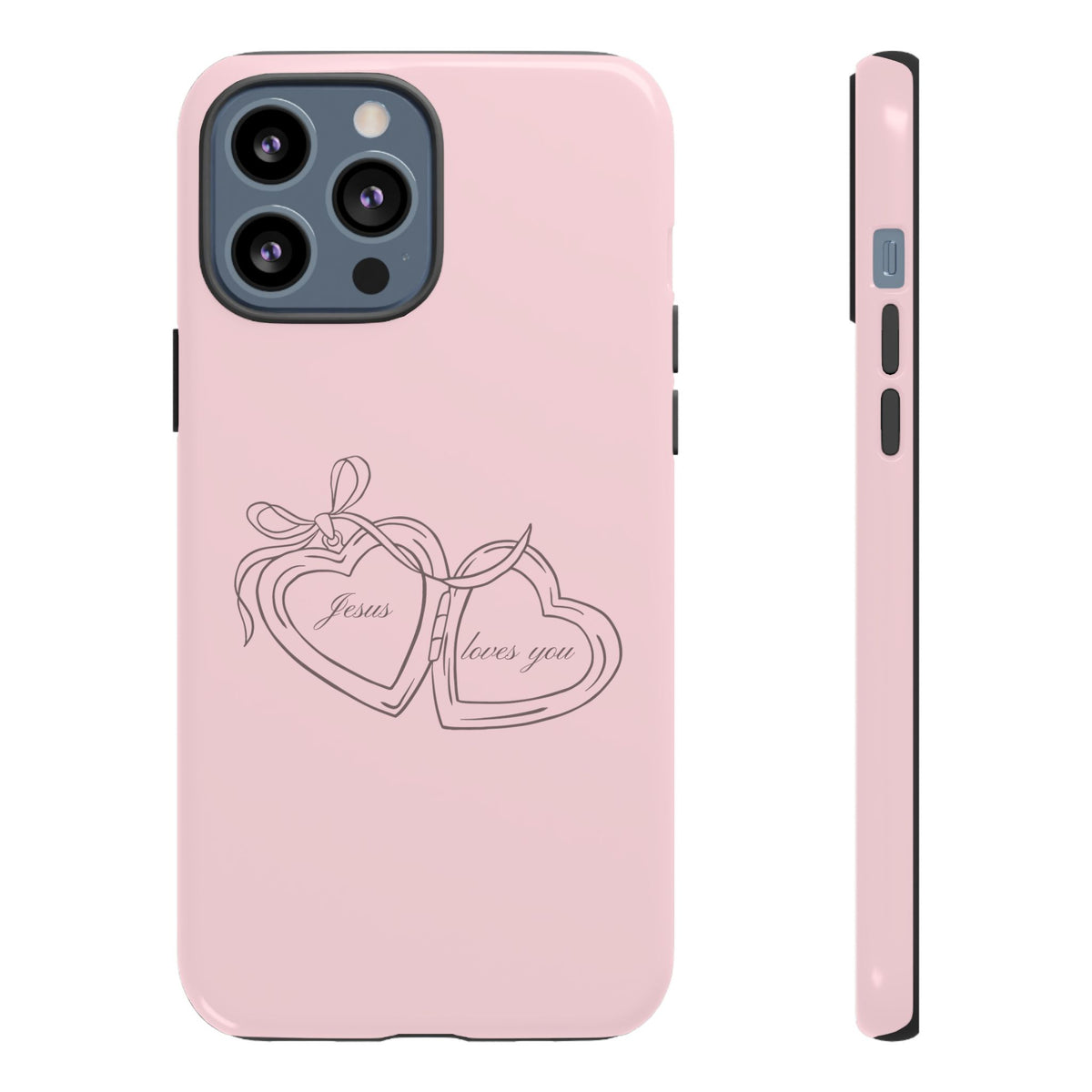 Jesus loves you Pink Locket Phone Case