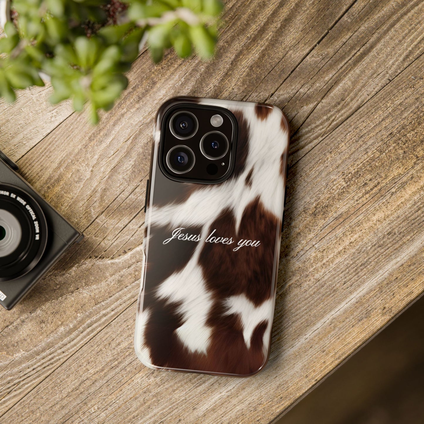 Jesus loves you Cow Phone Case