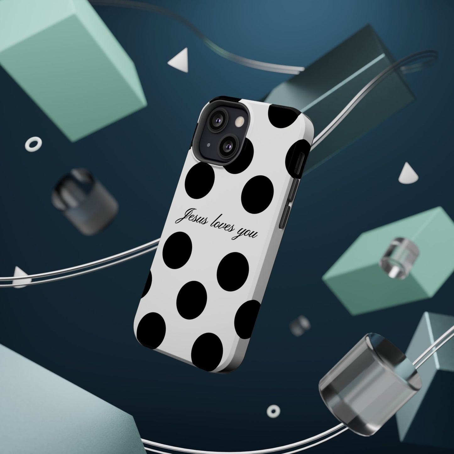 Jesus Loves You Macro Polka Dot Phone Case MagSafe