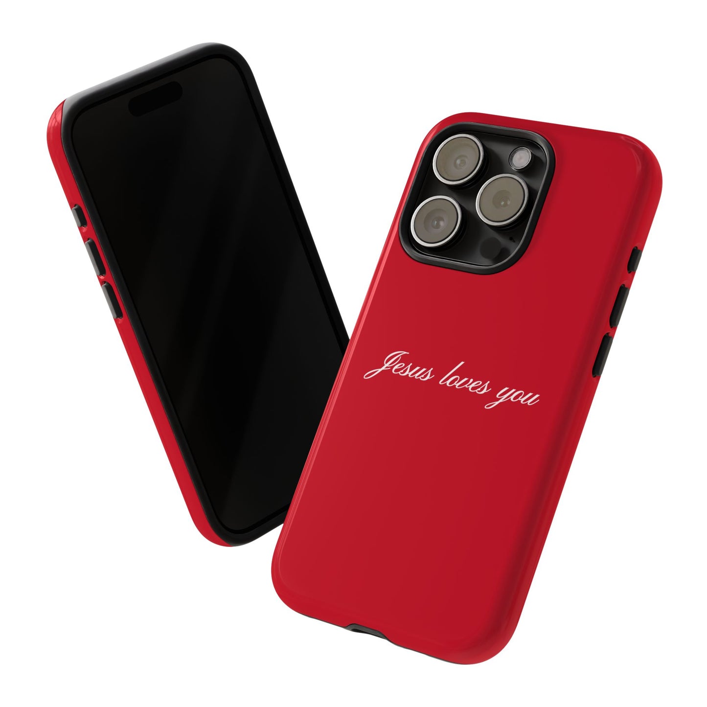 Jesus loves you Red Phone Case