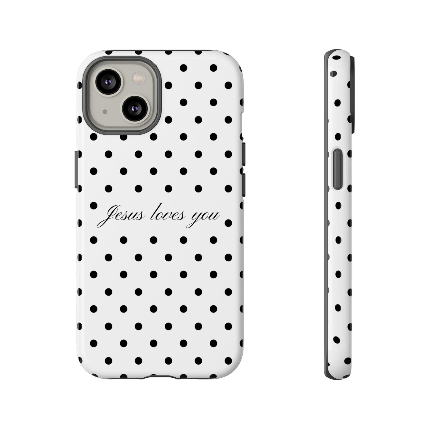 Jesus loves you Polka Dot Phone Case