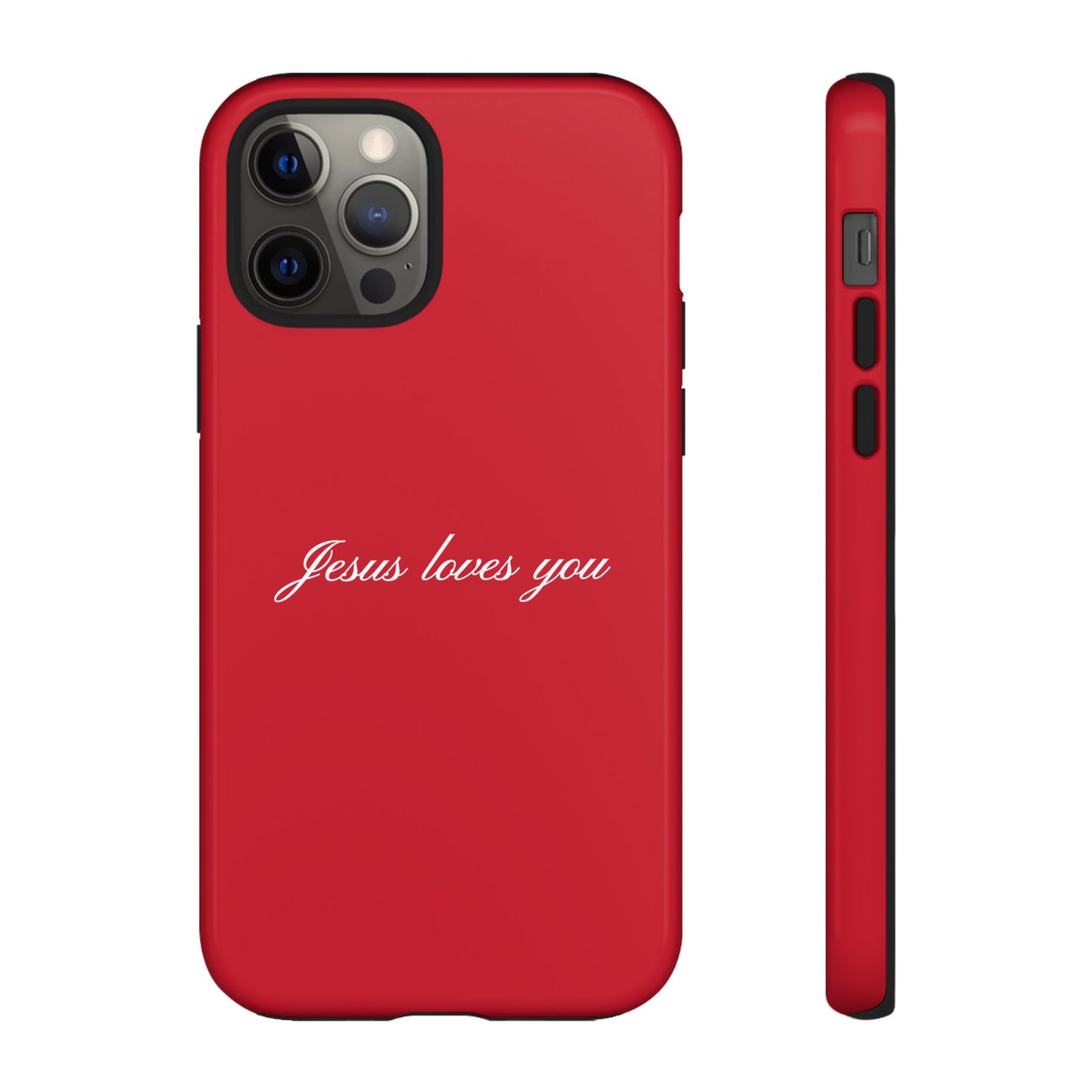 Jesus loves you Red Phone Case