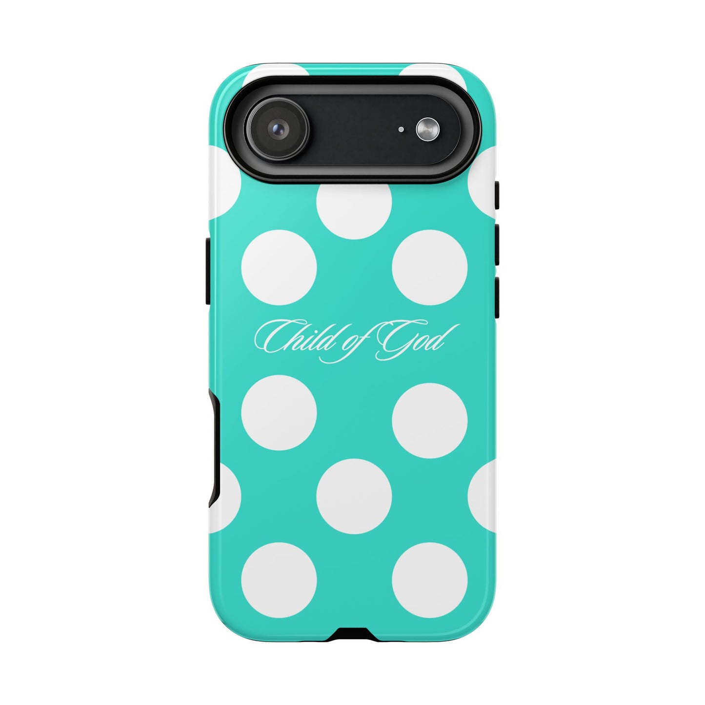 Child of God Turquoise Polka Dot Phone Case