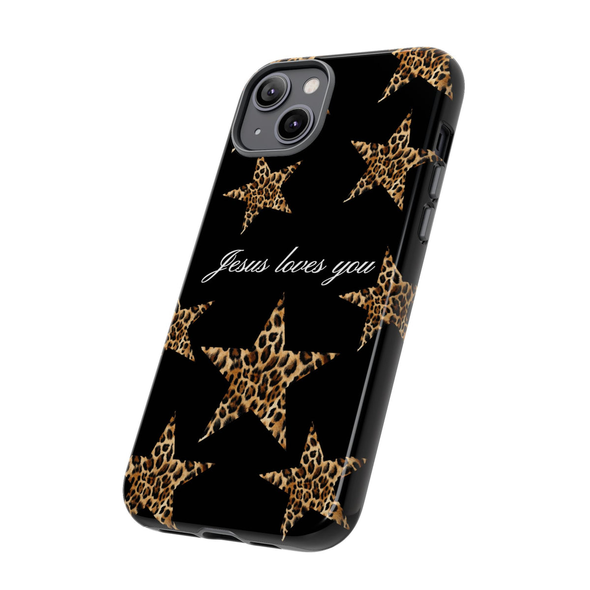 Jesus loves you Leopard Star phone case