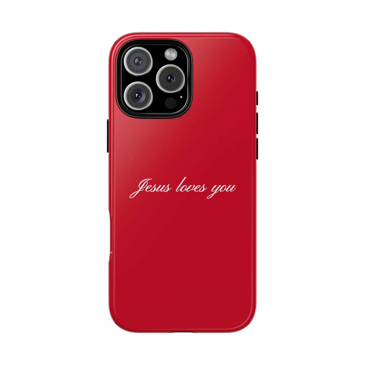 Jesus loves you Red Phone Case