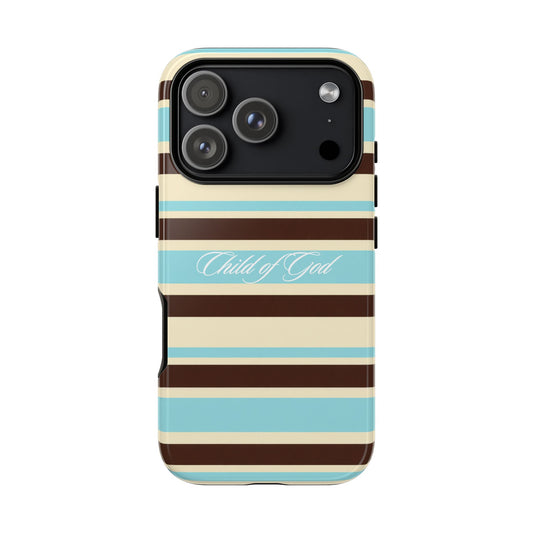 Child of God Aqua Stripe Phone Case