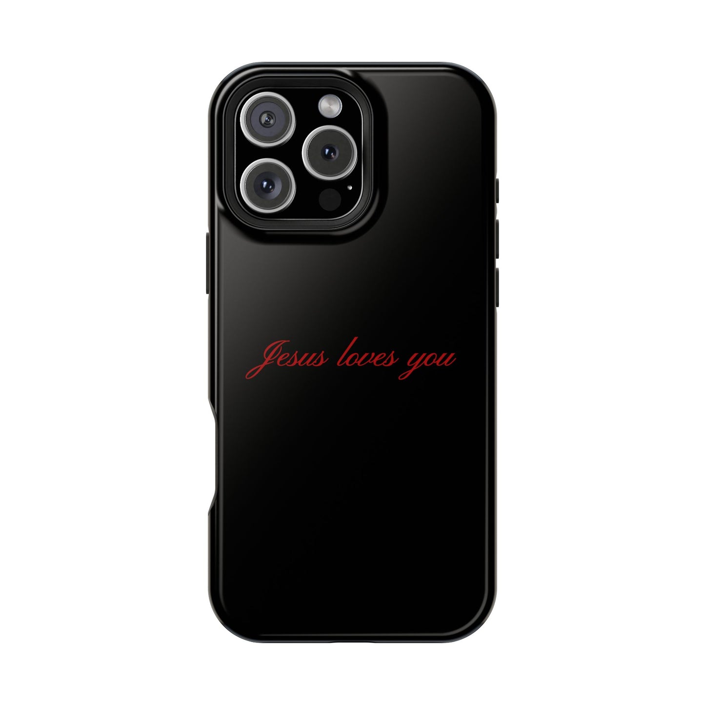 Jesus loves you Black MagSafe Phone Case