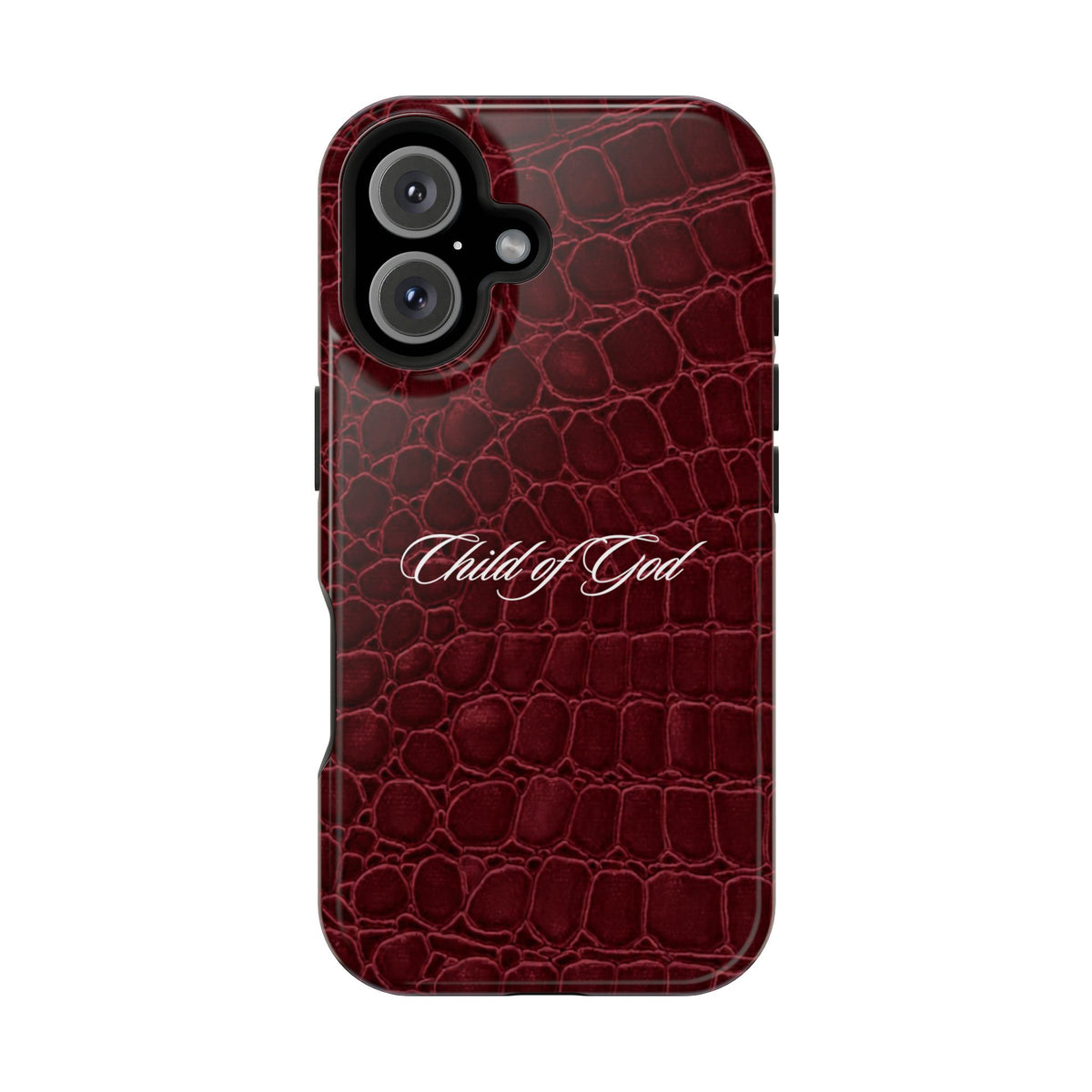 Child of God Burgundy Croc MagSafe Phone Case