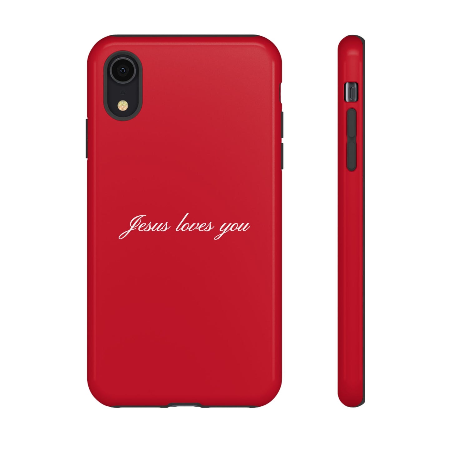 Jesus loves you Red Phone Case