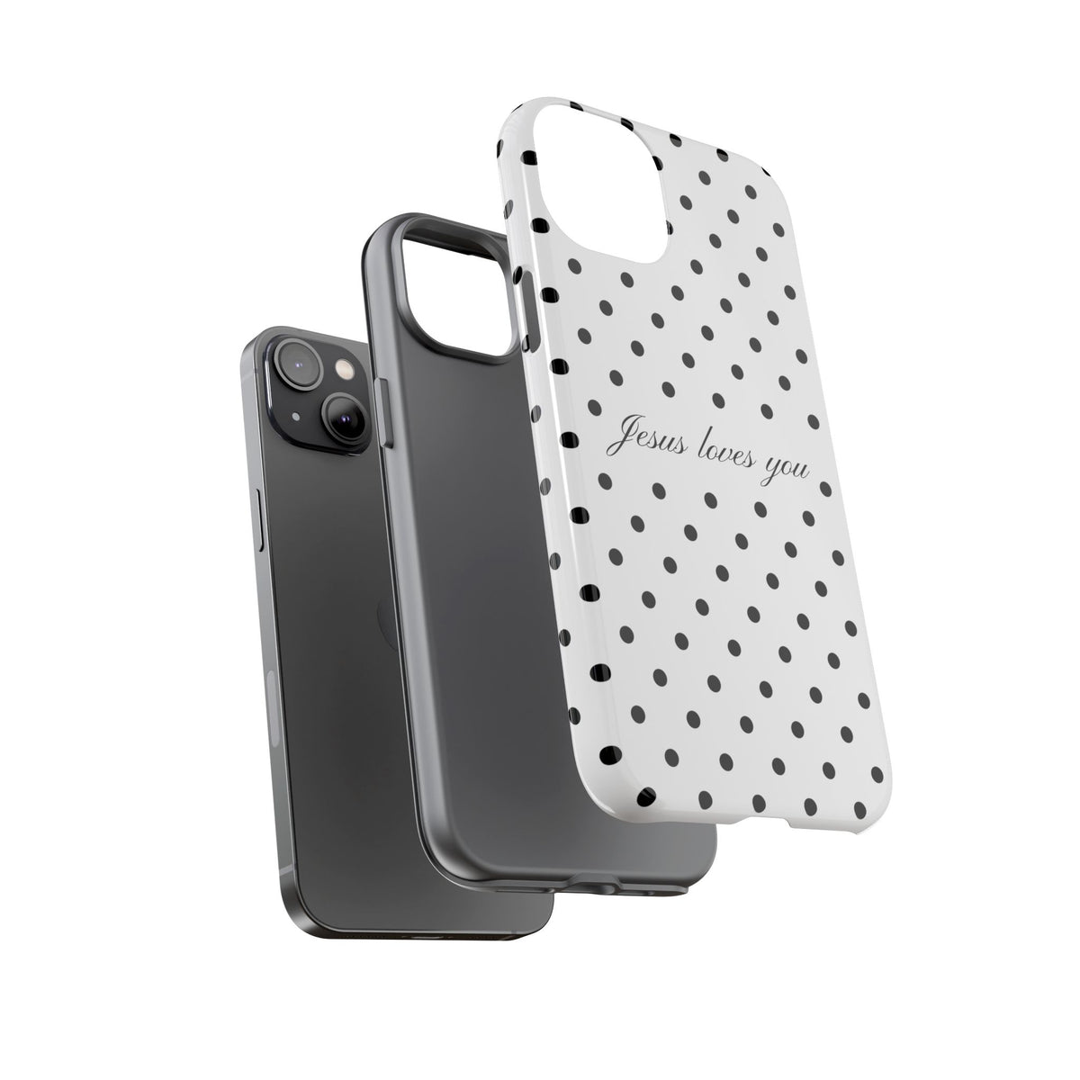 Jesus loves you Polka Dot Phone Case