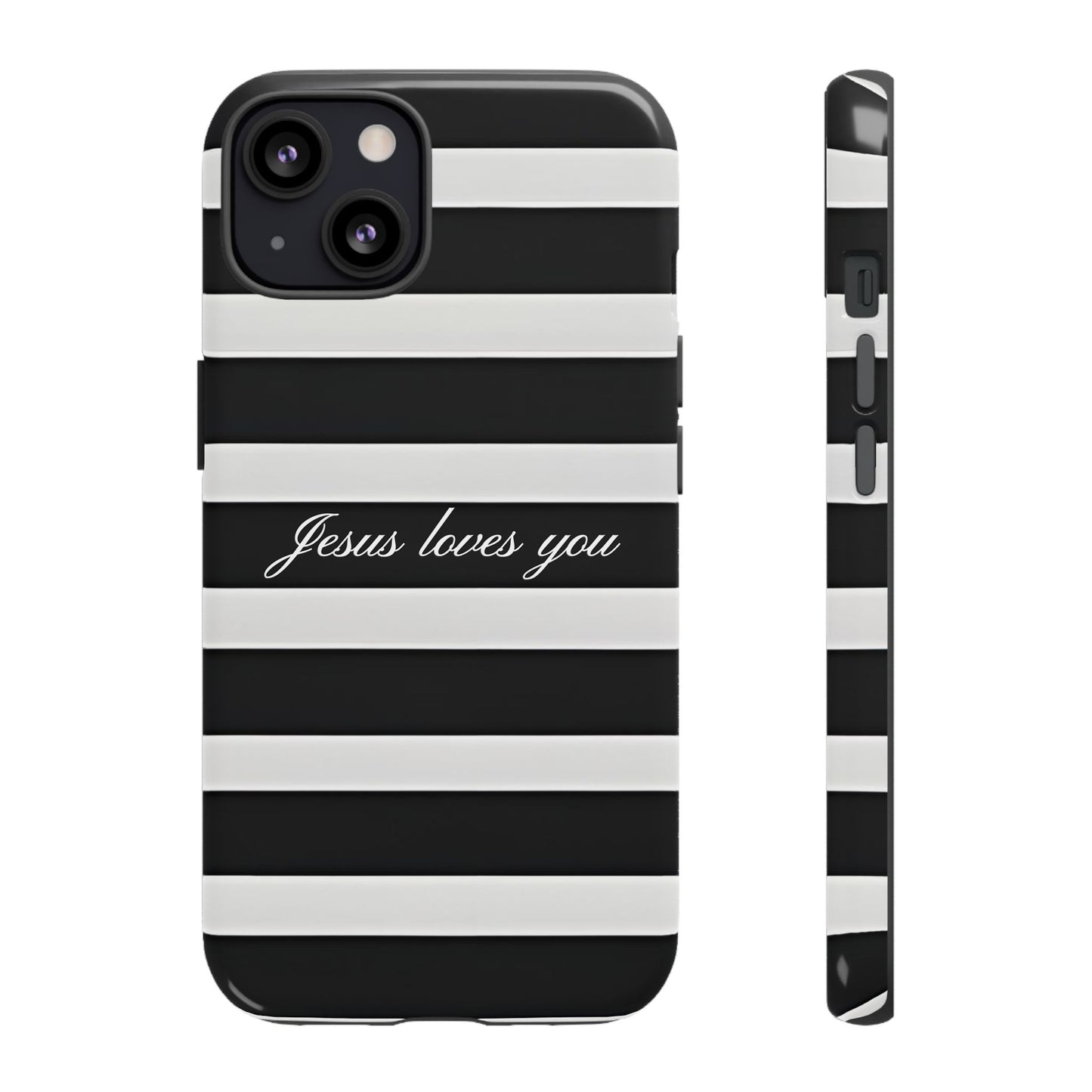 Jesus loves you Stripe Phone Case