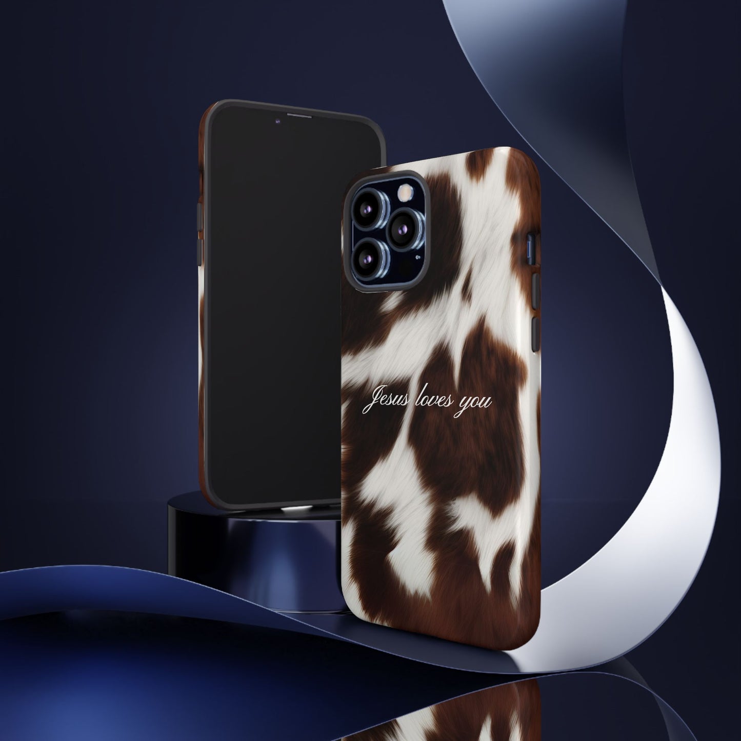 Jesus loves you Cow Phone Case