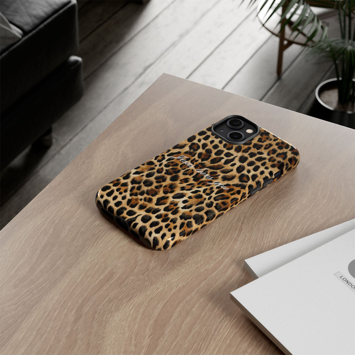 Jesus Loves You Leopard Phone Case