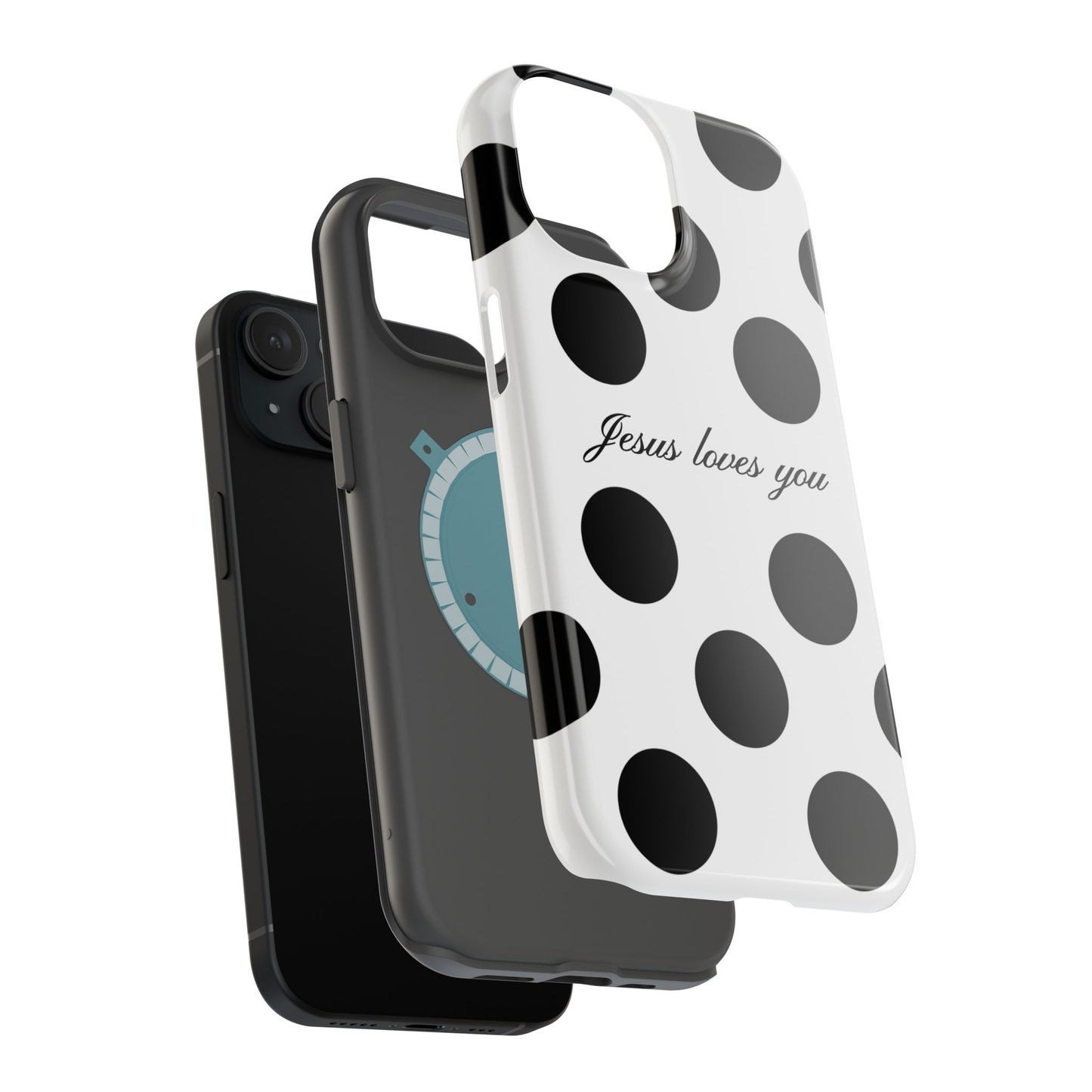 Jesus Loves You Macro Polka Dot Phone Case MagSafe