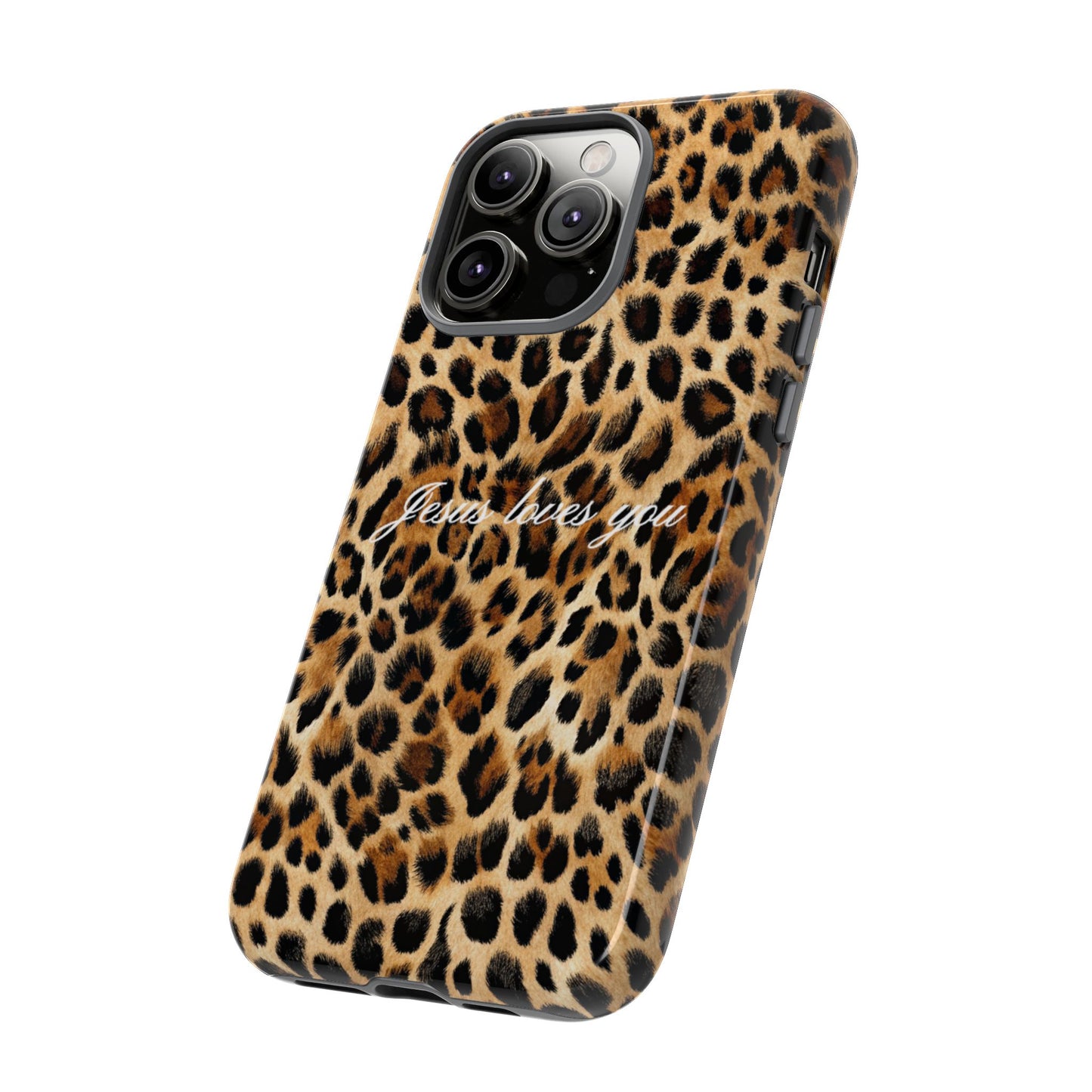 Jesus Loves You Leopard Phone Case
