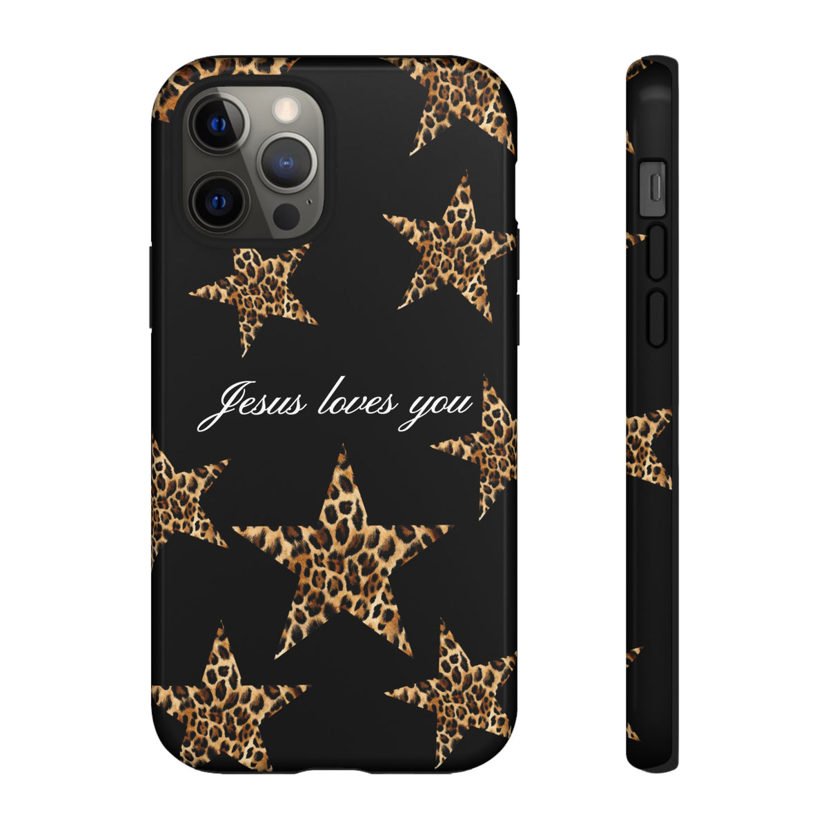 Jesus loves you Leopard Star phone case