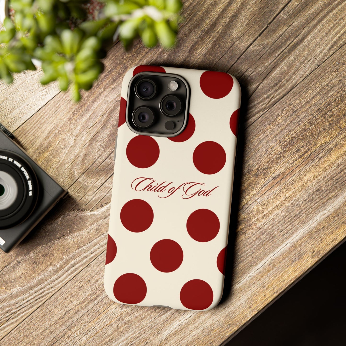 Child of God Red and Créame Phone Case