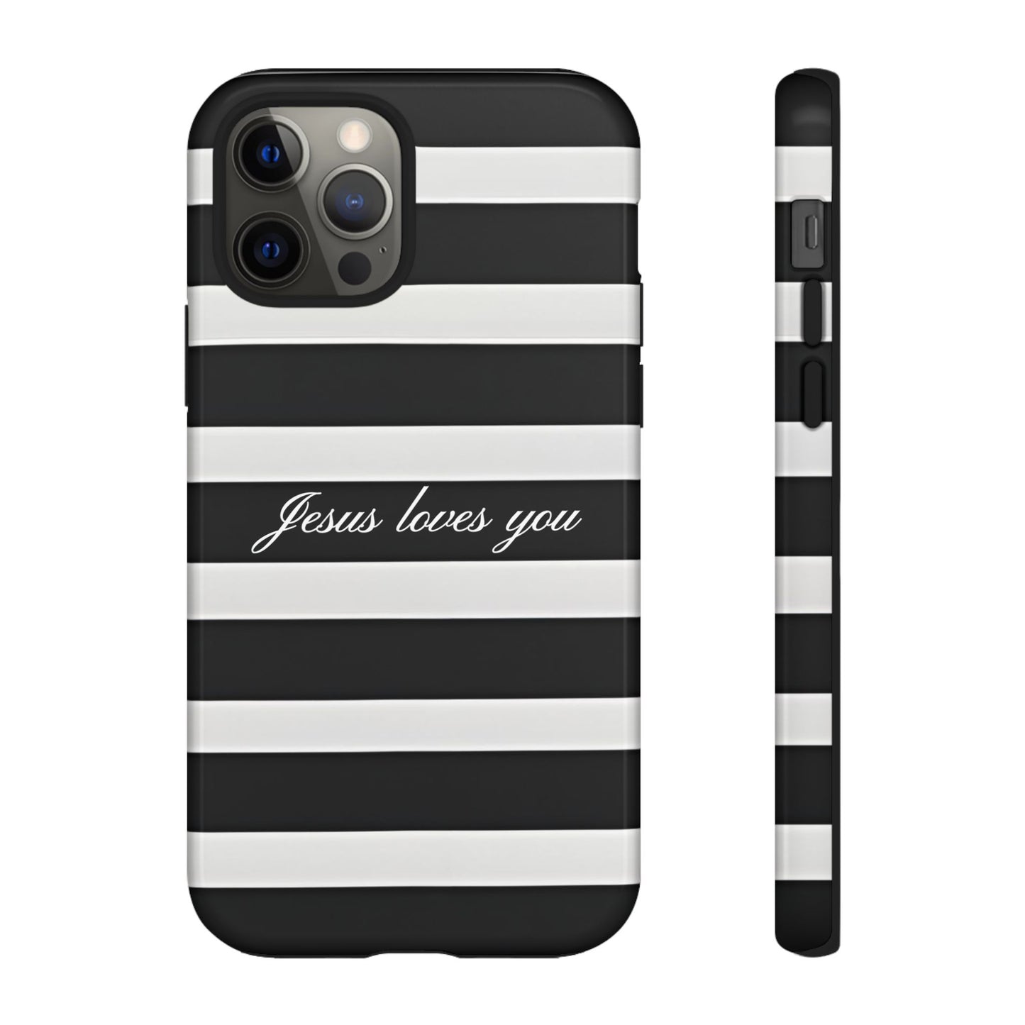Jesus loves you Stripe Phone Case